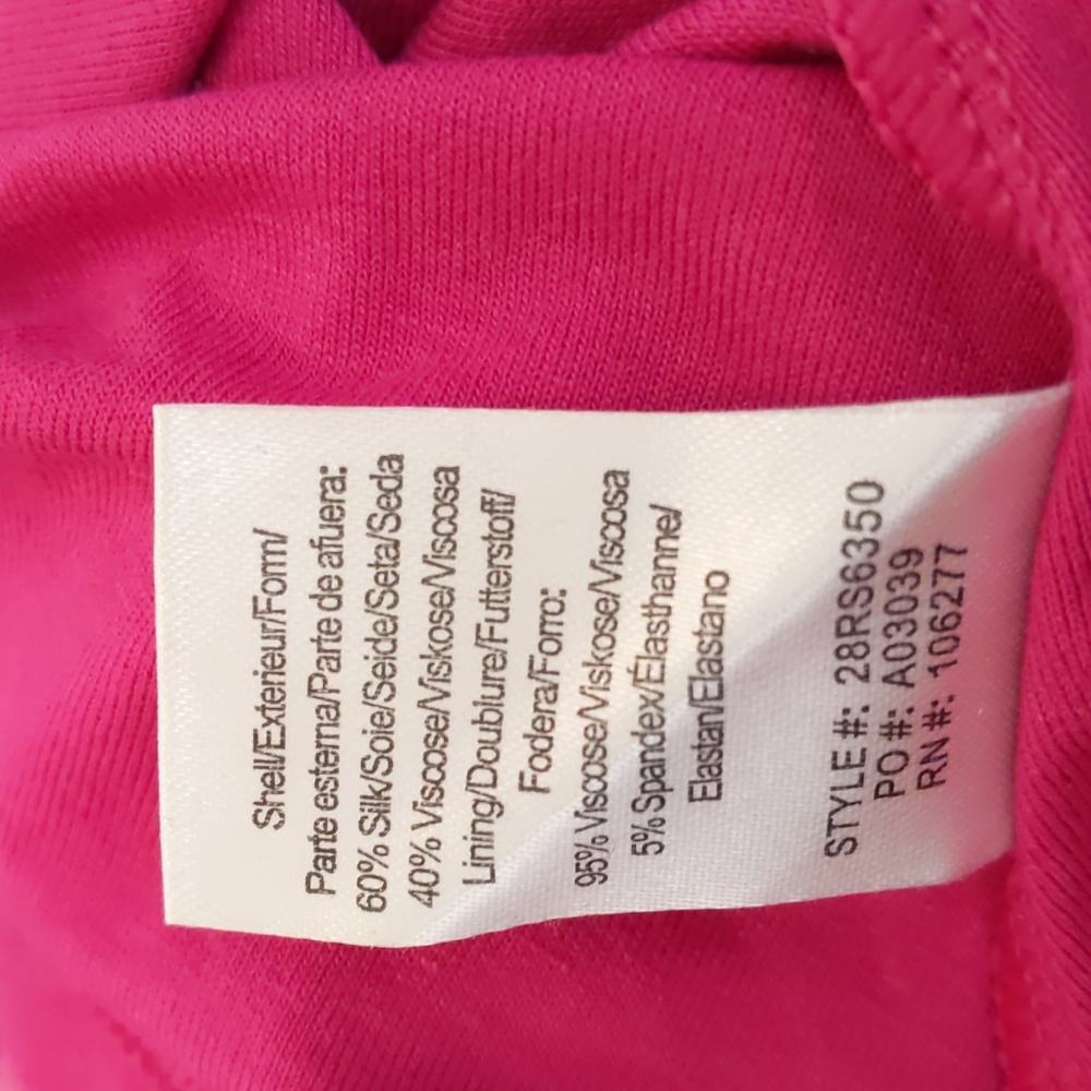 NWT Hale Bob Fuchsia Burnt Velvet Silk Blend Dress whimsical romantic Y2K 60's - Picture 8 of 11